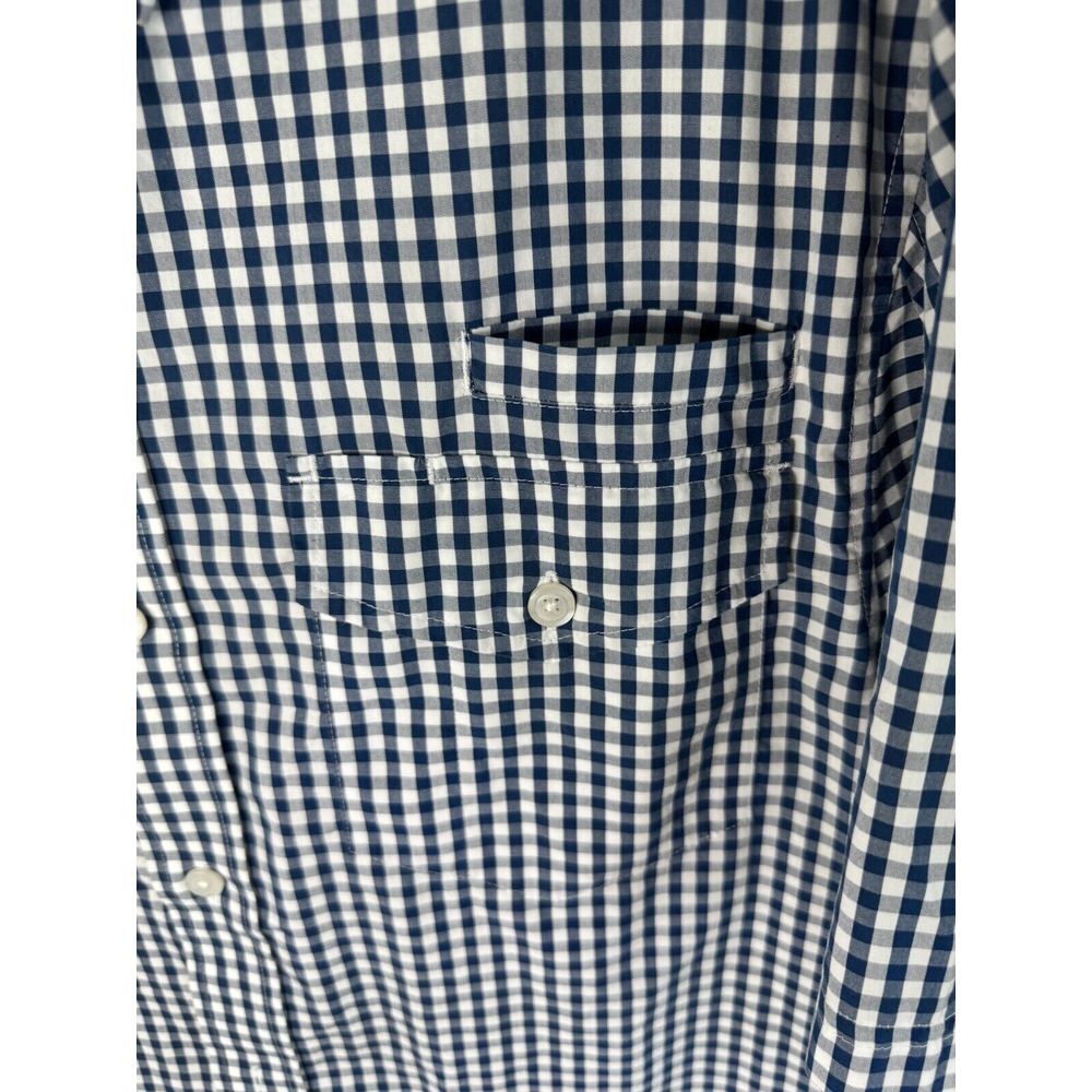 Duluth Trading Co‎ Mens M Grey Blue Plaid Short Sleeve Shirt - Picture 4 of 5